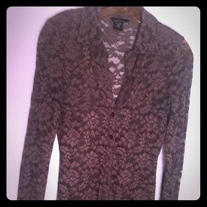 Lacy button up blouse